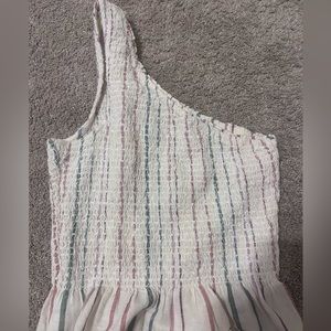 cute multi color tank with one strap